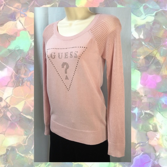 Authentic Guess pastel pink and embellished jumper - Picture 3 of 12